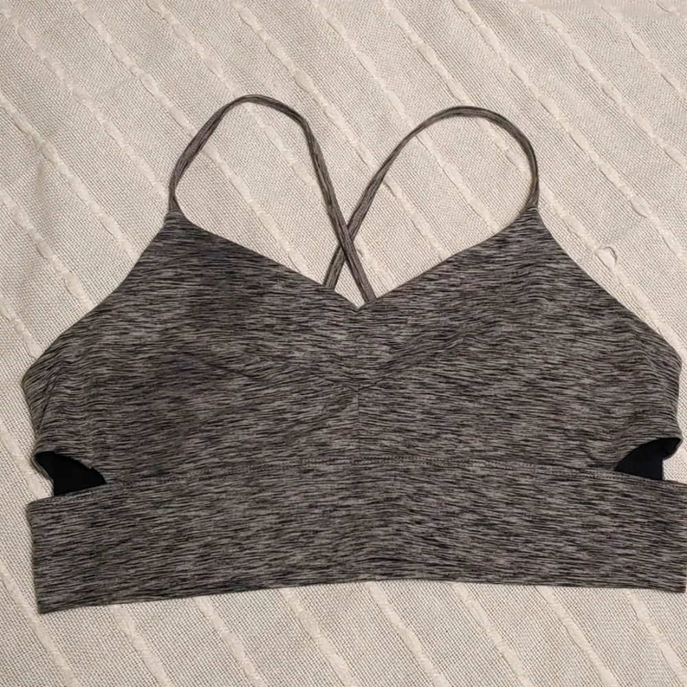 Grey Angela Active Bra Crisscross Back Size-XL 40"-42"